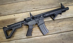 The Crosman DMPS SBR fully-automatic BB rifle looks, and to a large degree, acts like the real thing.