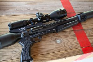 The AirForce Airguns Texan SS is compact yet features a boss suppressor shroud, making it extra quiet given its big-bore .45 caliber capability.