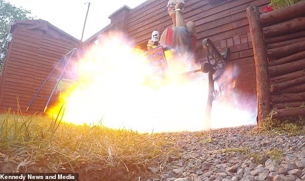 Airgun fireball prank