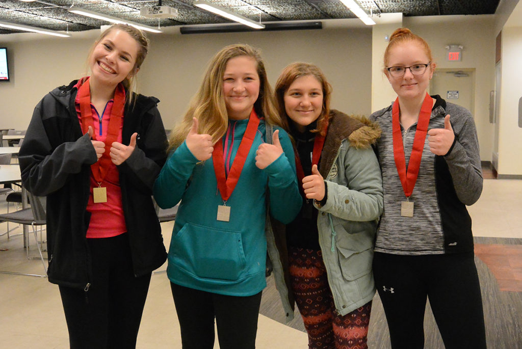 The ladies from the Demmer Center Jr. Shooters team collected GAI Achievement Awards for firing scores within the top 40% of all competitors. The Demmer Center Jr. Shooters team took second place overall in the precision match and a Demmer member also took second in the individual matchup.