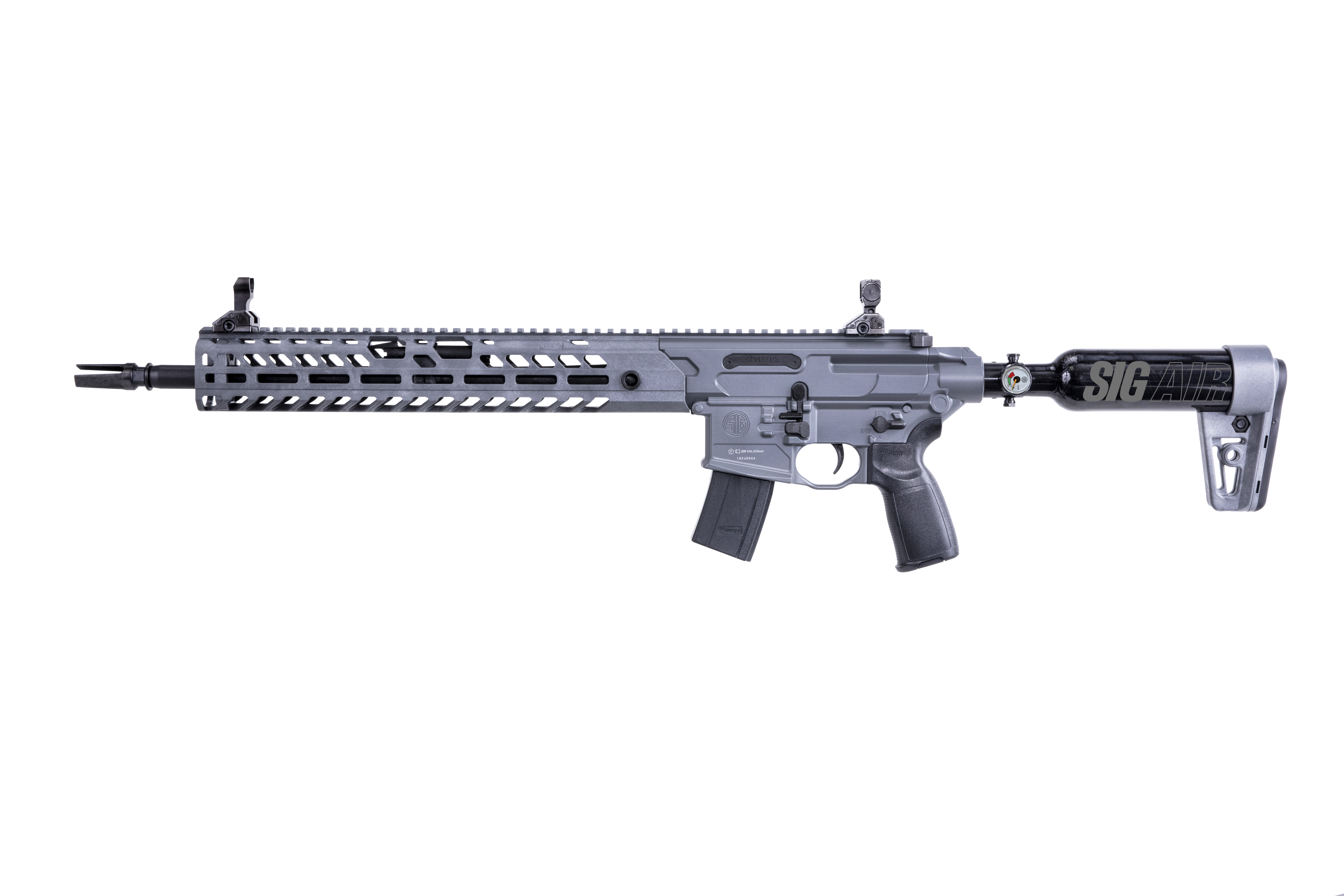Sig AIR's first PCP air rifle is also a Virtus. Your choice, PCP and pellets or Airsoft!