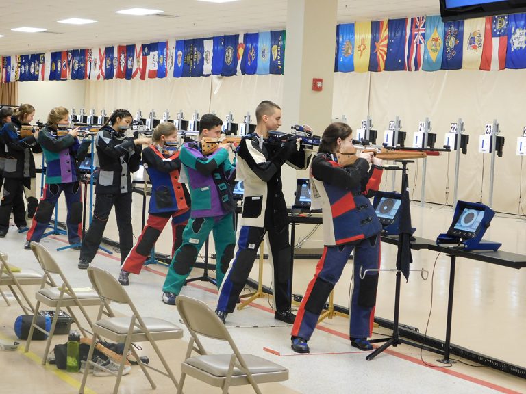 The 3x20 junior air rifle event is being held at the CMP’s South Competition Center in Anniston.