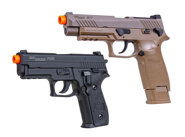 Sig AIR's new M17 and P229 Airsoft pistols.