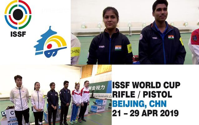 Ranxin Jiang and Wei Pang from the People's Republic of China, and Vitalina Batsarashkina and Artem Chernousov from the Russian Federation won Silver and Bronze Medals respectively in the 10m Air Pistol Mixed final.