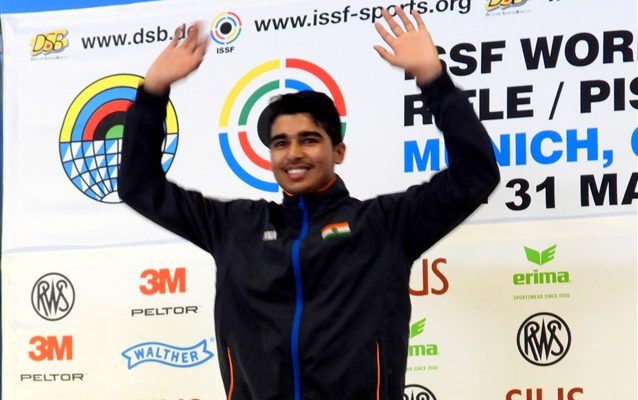 17 year old Chaudhary Saurabh took gold at the 10m Air Pistol competition at the World Cup in Munich, beating his own world record in the process.