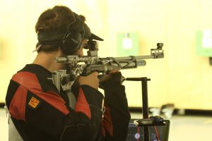 USA Shooting air rifle competitor