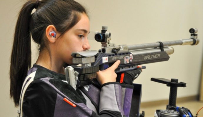 Elizabeth Probst, 15, of Texas Hill Country Shooters, secured her team's first place finish in the American Legion Postal Round 1, with a first place Individual score for the State of Texas and second place Individual Nationally.