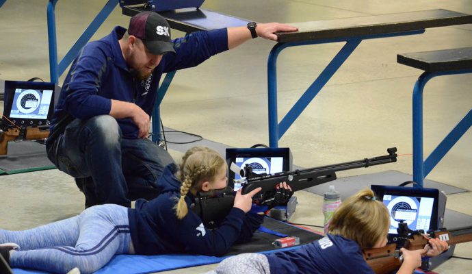 The American Legion Post 295 Marksmanship Team currently consists of 13 athletes, ages 8 to 15.