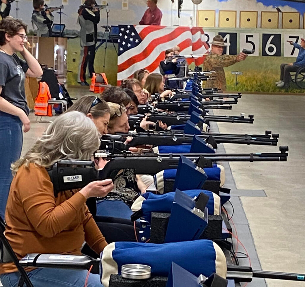 The group of women at the party were a mix of those who had been to the range and those who experienced their first visit.