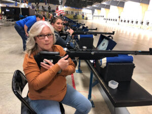 The women at the party enjoyed the fun and interesting ladies’ night out at the range.