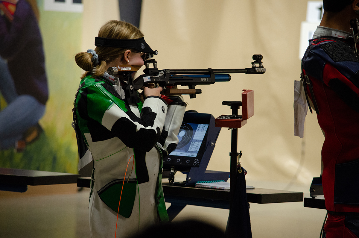 She has moved from only competing in three-position events to 60 shot standing matches too.