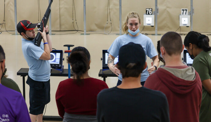 The Junior Rifle Camps are led by current NCAA athletes who offer personal guidance on the range.