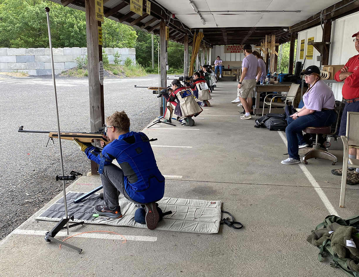 Along with air rifle, the camp schedule includes smallbore rifle opportunities.