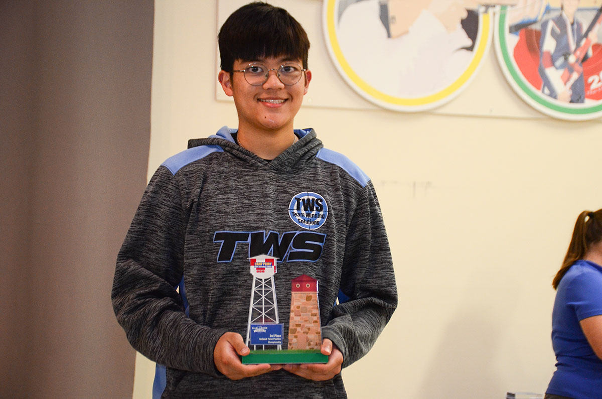 Ryan earned third place overall in the National Three-Position Smallbore match.
