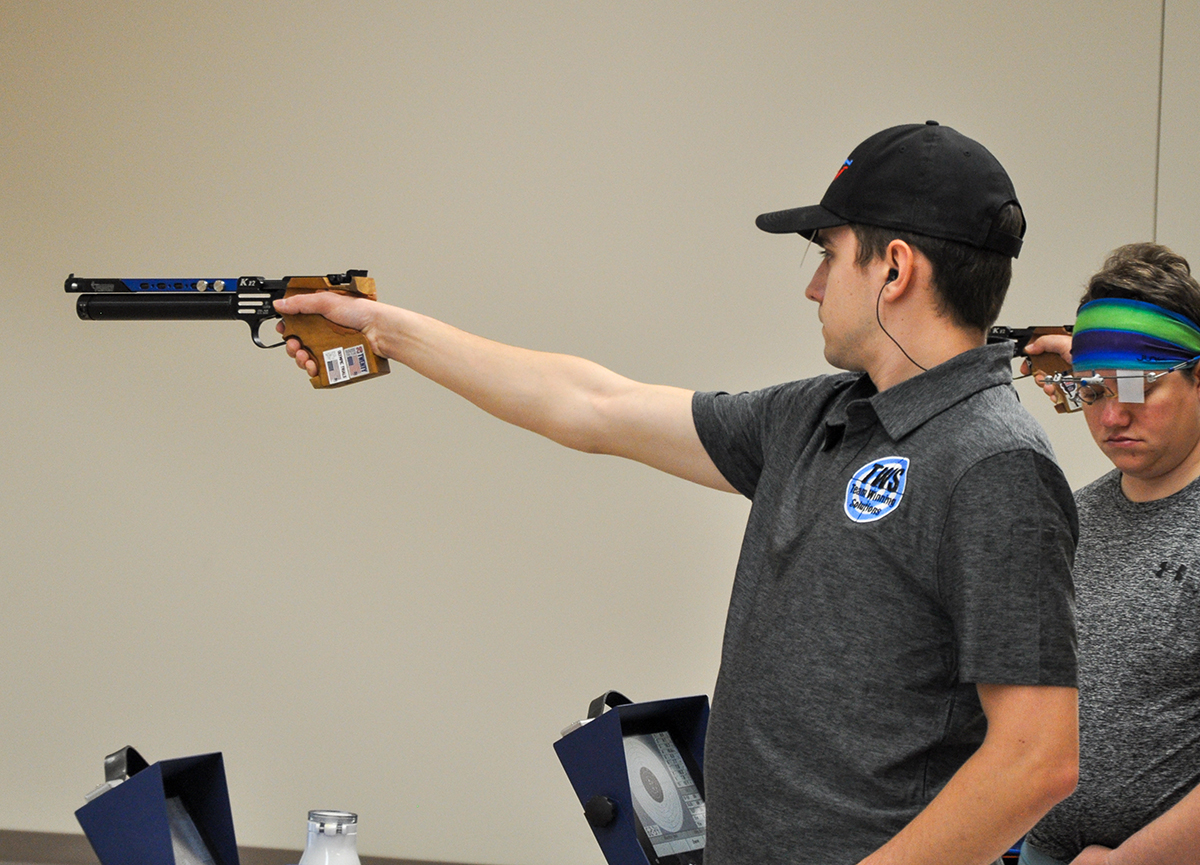 The international-style event features 60 shot air rifle and air pistol competition.