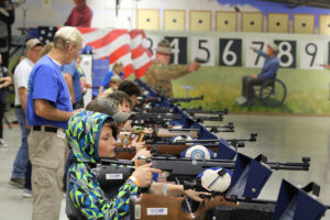 Students at the Showcase had the opportunity to use CMP’s air rifles and electronic targets.