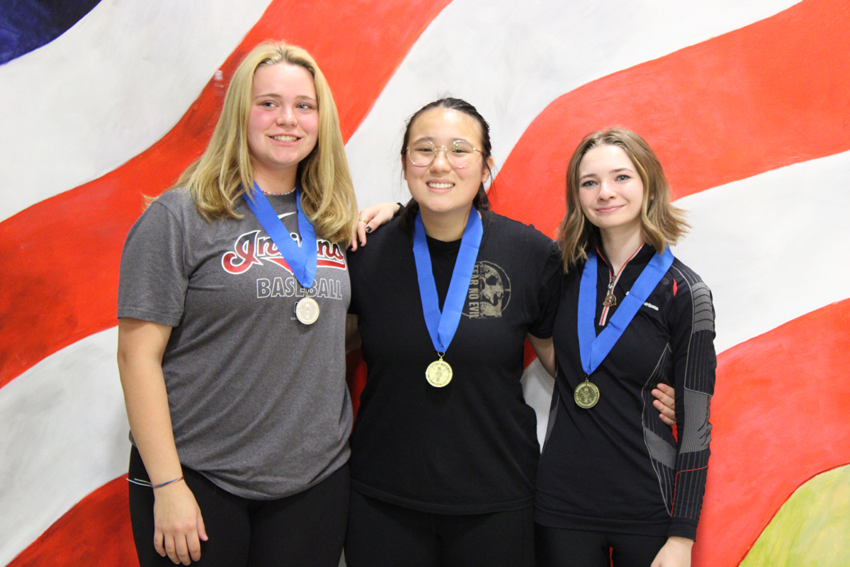 The Rifle Final medal winners in Ohio.