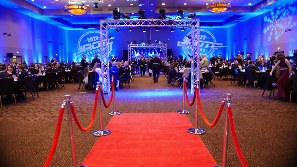 The 2023 awards banquet looked different than previous years – with light displays, a photo booth and music.