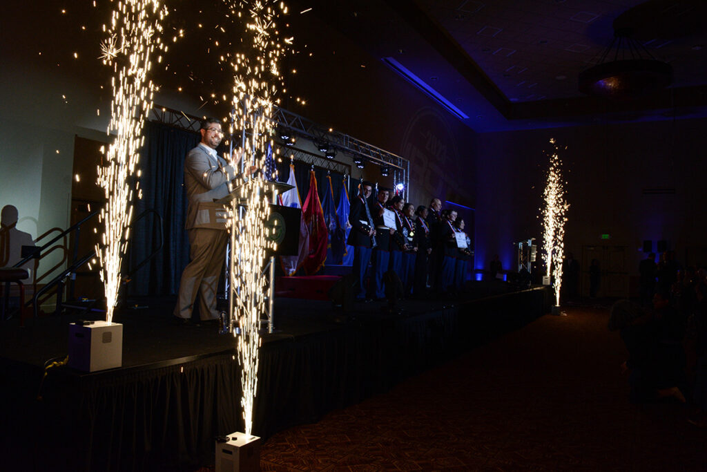 At the conclusion of the awards ceremony, leading teams and individuals were honored with a special sparkler show.