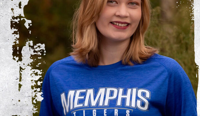 Kenlee has signed with the University of Memphis rifle team and will start in 2023. Photo courtesy of University of Memphis Rifle Facebook
