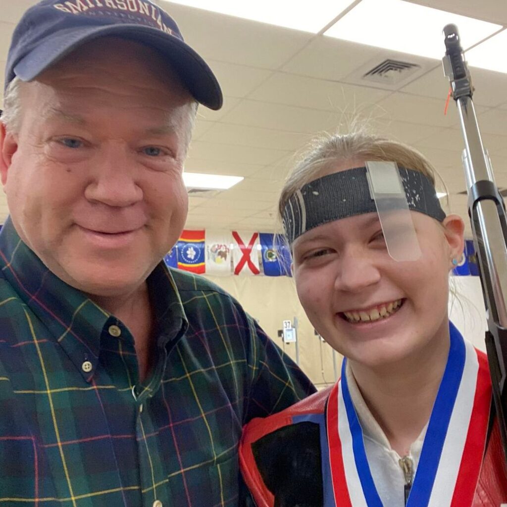 She competed at the 2021 USA Shooting Winter Airgun event, reaching the top of the junior list. Photo courtesy of Scott Pilkington