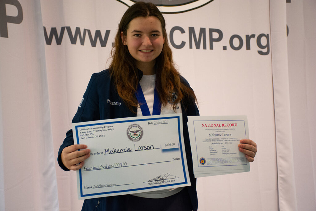 Makenzie Larson marked three new national records for her Day 1 score at the CMP 3P Regionals.