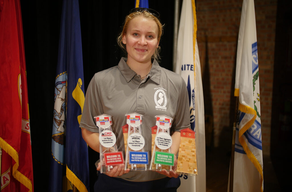 Cecilia Ossi earned several awards during the National Air Gun Championships, including the Air Rifle/Smallbore Aggregate.