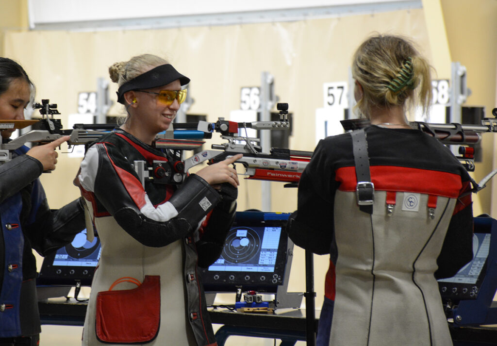 Julie Landis (left) competed in marksmanship as a junior and carried her passion for the sport into adulthood.