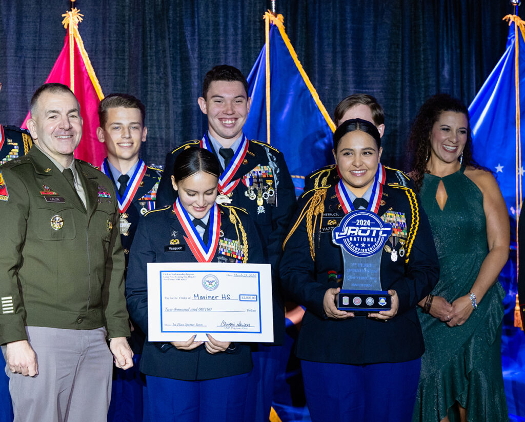 Mariner High School earned their first ever team win at JROTC Nationals in the sporter class.
