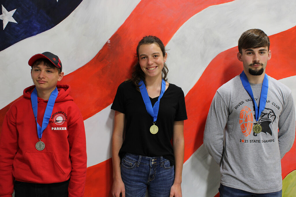 The Sporter Air Rifle winners pose with their medals from the event.