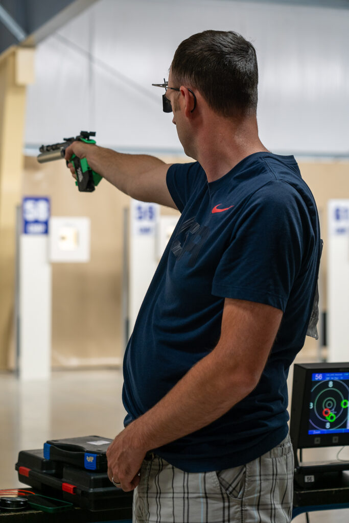 SSG Nickolaus Mowrer led the 30 Shot Air Pistol event.